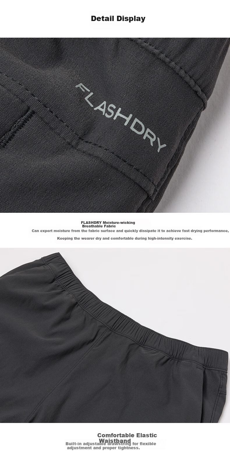 The North Face Men's Outdoor Comfortable Quick-Dry Breathable Pants 8BA9, Cosmic Black/4H0, Size M 3