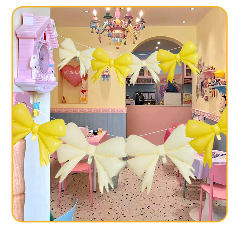 Yuanhui Butterfly Bow Balloons, Set of 4, Birthday Confession Proposal Graduation Decoration, for Mall Store Window Display 1