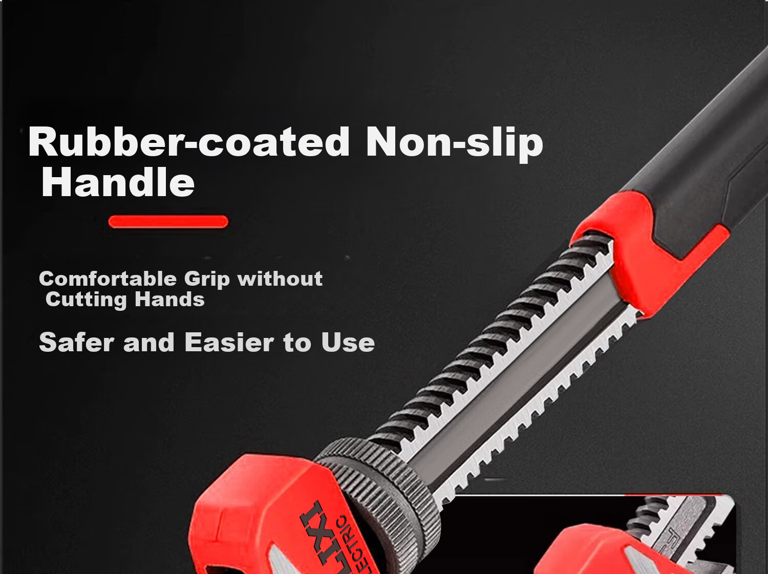 DELIXI ELECTRIC Adjustable Wrench, Household Pipe Wrench, Universal Wrench, Wide-Mouth Thickened Multi-Functional F-Type Pipe Wrench 1