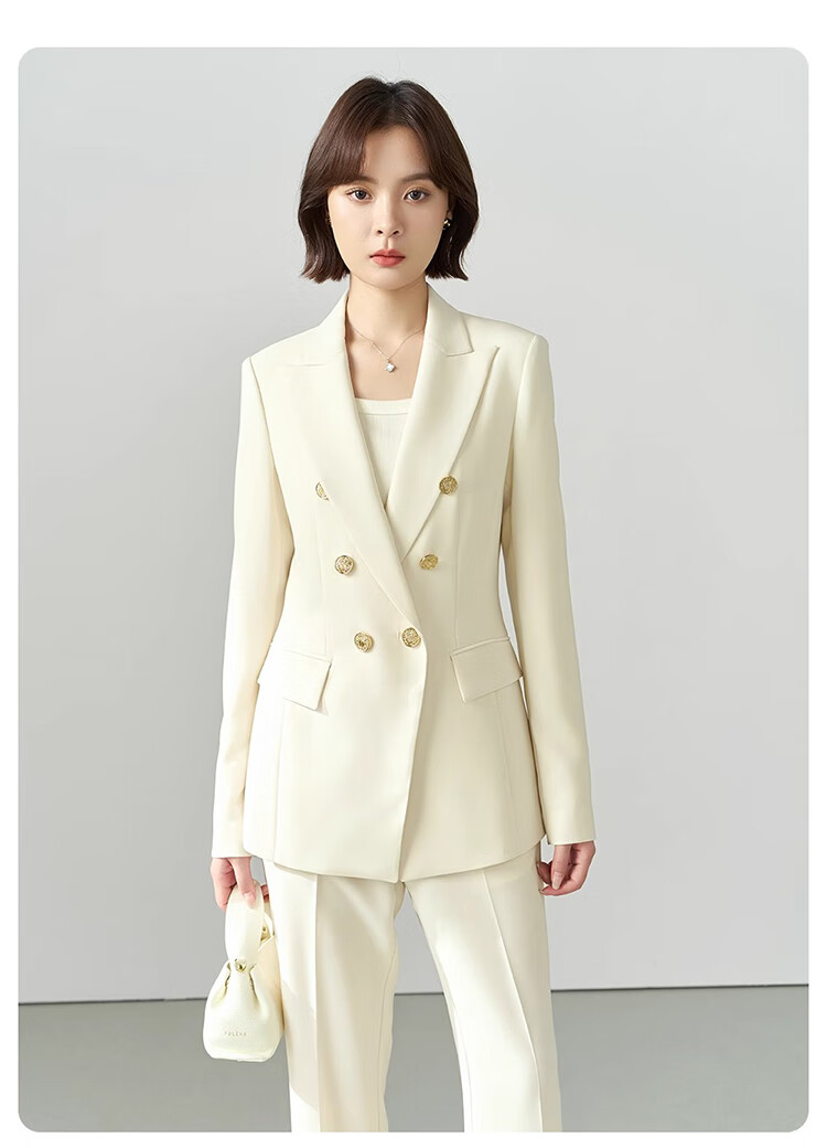 Bodexiaojie Women's High-End Suit Set for Commuting, Interviews, Professional Wear, Wrinkle-Resistant Business Blazer for Petite Figures 1