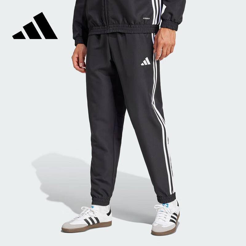 Adidas Fashion Trendy Men's Sports Comfortable Breathable Long Pants JC5445, Black/white, XL 1
