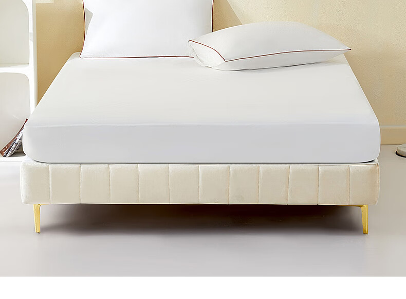 Shuixingjiafang Waterproof Mattress Protector, Anti-Dirt Bed Cover, Class A Fitted Sheet Style Mattress, Double Thin Mattress Pad, 1.5x2 Meters - Gray 1