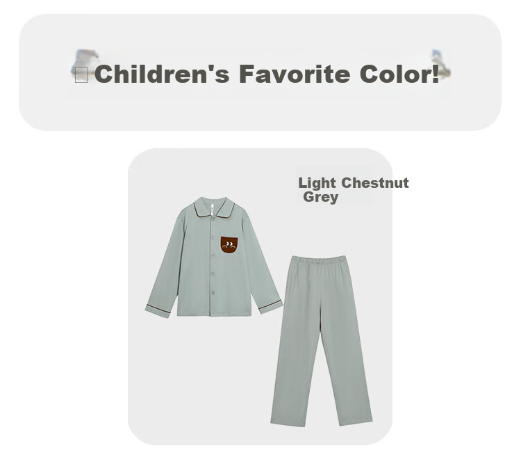 Hodohome Children's Pajamas Girls' Class A Pure Cotton Loungewear Cartoon All-Over Print Long-Sleeve Cardigan Set 108 130 10