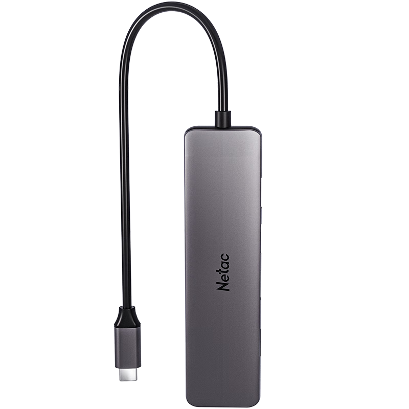 Netac Type-C Expansion Dock Six-In Hub TF/SD Card Splitter C Port to HDMI Expansion Dock 4K Compatible with MAC Laptops, Tablets, And Smartphones WF14