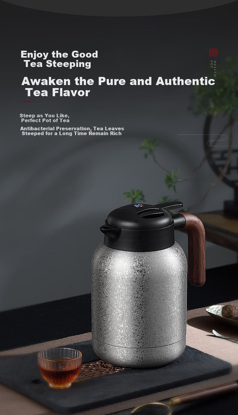 IMOGY German Pure Titanium Insulated Teapot, Tea Infuser Pot for Aged White Tea Steeping, Thermal Carafe for Home Use, Hot Water Kettle for Brewing Tea 5