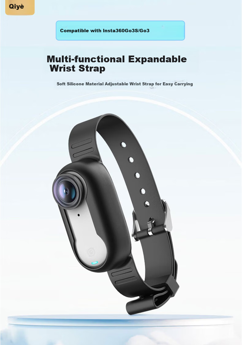 Qiye Strap Protective Cover, Suitable for Insta360 GO3S Expansion Wristband, Bicycle Strap, Go3s Pet Collar, Cat Dog Wearable Sports Camera Accessory 1