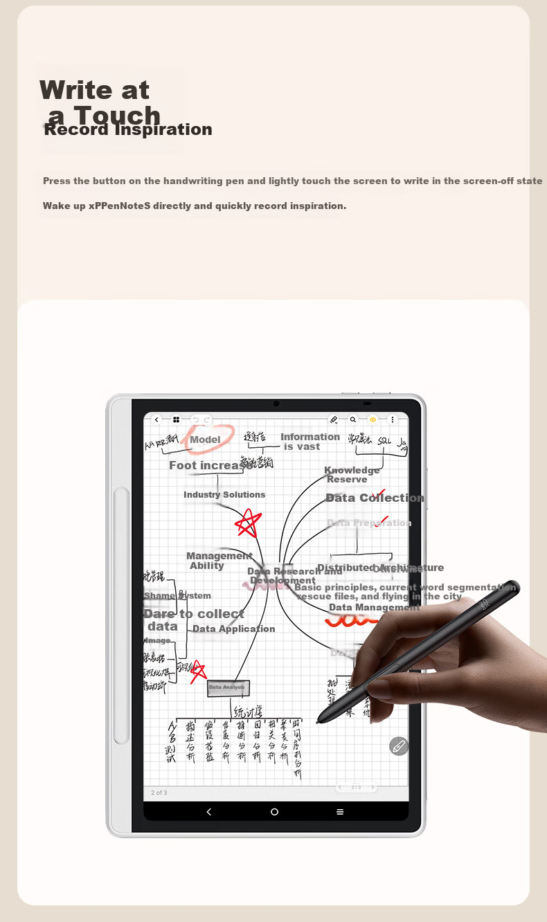 XP-Pen [Color Note Tablet] Handwriting Electronic Notebook, Meeting Record Smart Office Pad E-Ink Book E-Reader Magic Note Pad 11