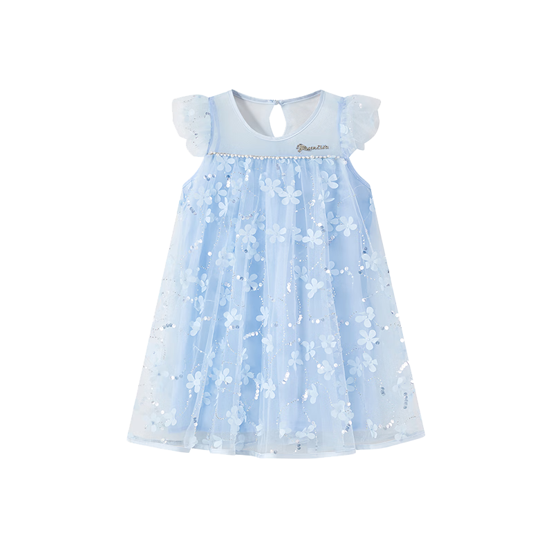 Disney Elsa Princess Dress Girls New Summer Dress Kids Summer Clothing 2026 New Arrival