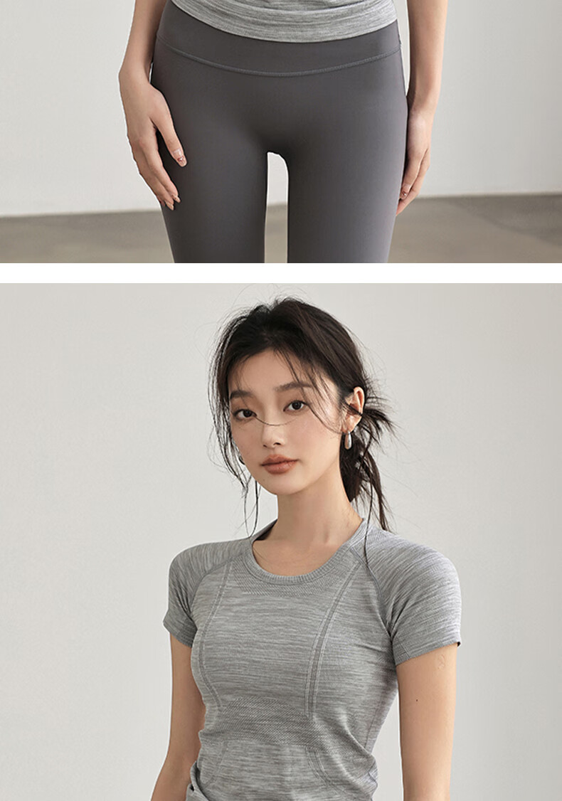 Free Style Women's Summer Sports Short Sleeve Quick-Dry Slim Fit Running Yoga Pilates Training Fitness T-Shirt 10