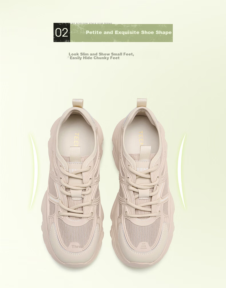 TEENMIX Chunky Sneakers for Women, Casual Shoes, Same Style As in Shopping Malls, Thick-Soled Women's Shoes 5