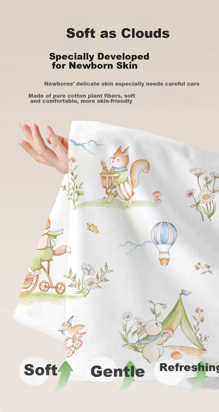 Aibaoshi Baby Swaddle, Pure Cotton, Newborn Hospital Wrap, Anti-Startle Blanket, Miitu Private Language, S866 3