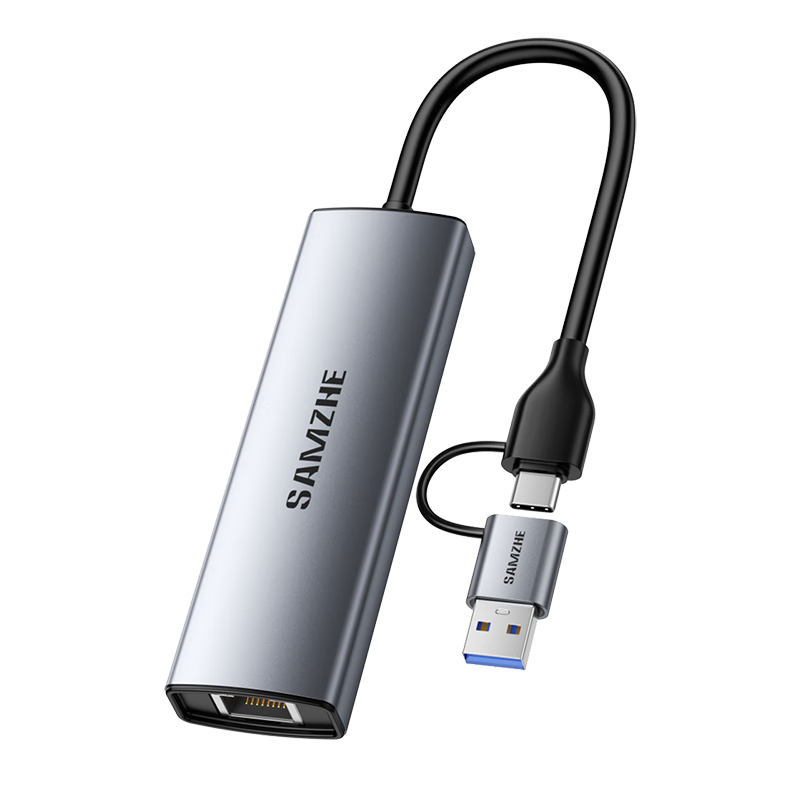 SAMZHE USB3.0 to Gigabit Ethernet Port Type-C Expansion Dock Splitter, Network Cable Adapter RJ45 for Apple 17 MacBook Huawei Laptops Conversion HWK1-S