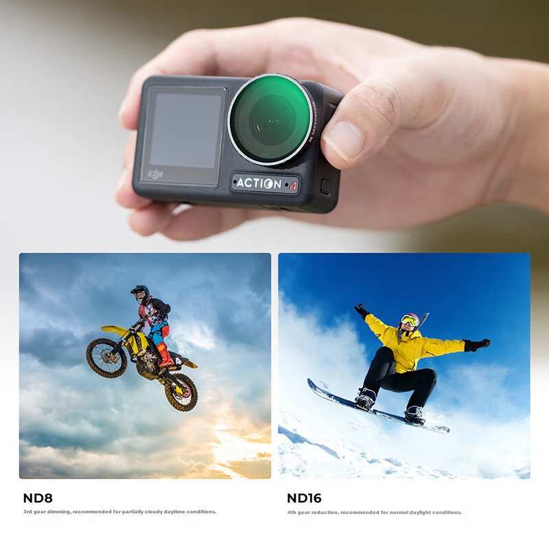 Фильтр K&F CONCEPT CPL для экшн-камер DJI Action 4/5 Pro, поляризационный, ND8&PL, ND16&PL, ND32&PL, ND64&PL, 40мм