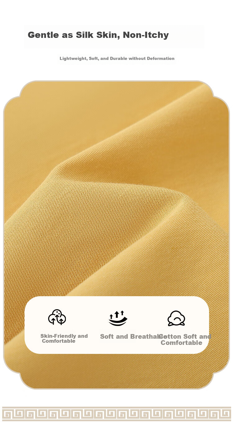 Disney Boys' Outfit Set, Children's Chinese-Style Hanfu, Autumn Tang Suit for Young Kids, New Chinese-Style Clothing, Ginger Yellow + Khaki, Size 140 5