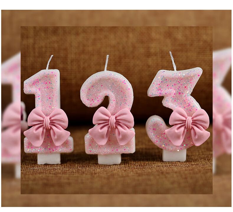 Duomeiyi Birthday Candle Scene Decoration Creative Cake Cartoon Candles Pink Butterfly Candle Holder Number 3 1