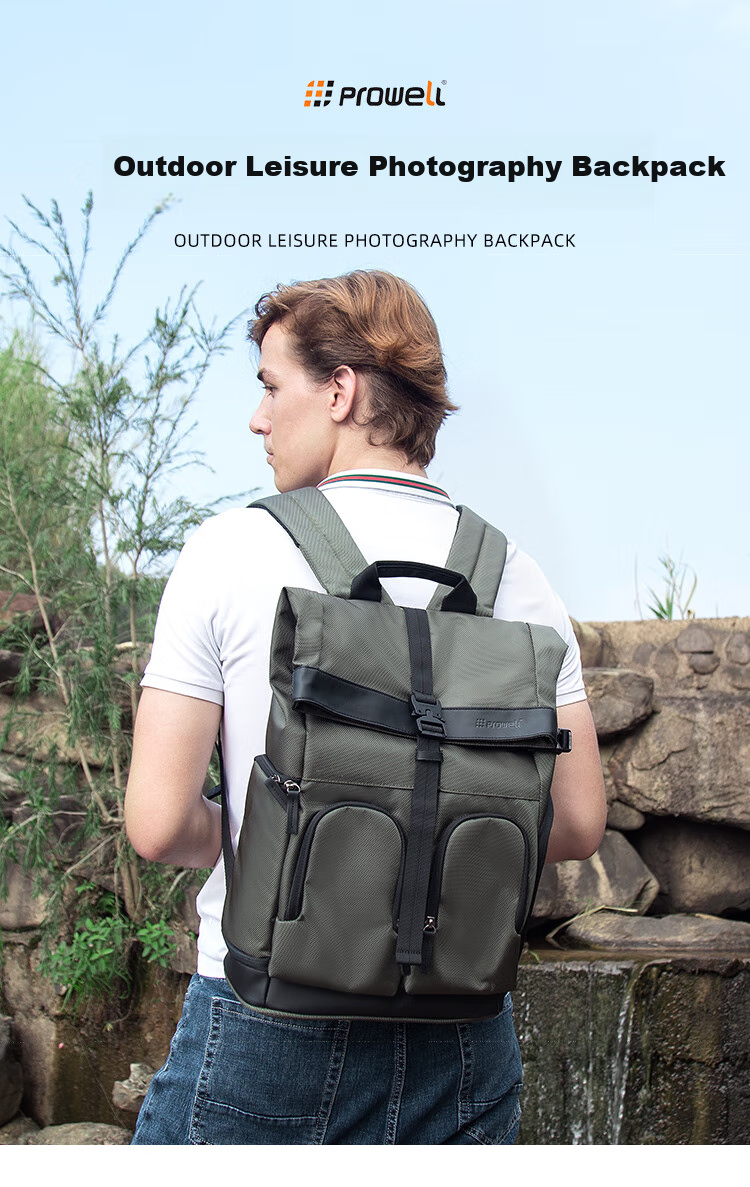 Pulewei Camera Backpack, Multifunctional Professional DSLR Photography Bag, Outdoor Hiking Large Capacity Portable Multifunctional Lens Backpack 1
