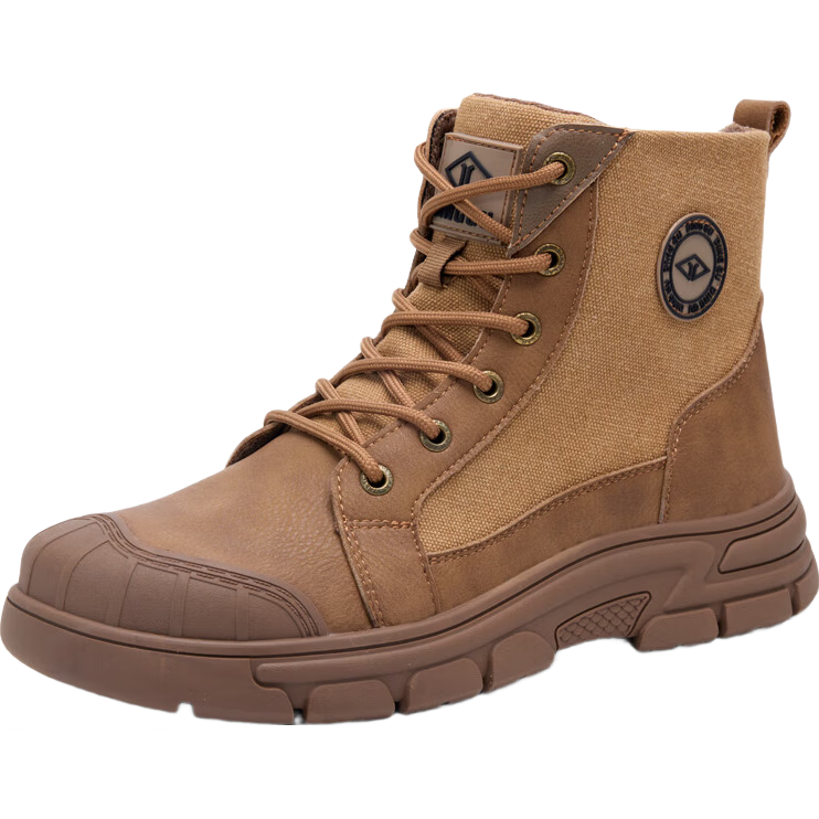 Dinggu Safety Work Shoes Steel Toe High Cut Men Comfortable Brown All-Season Model 1316zongGD44