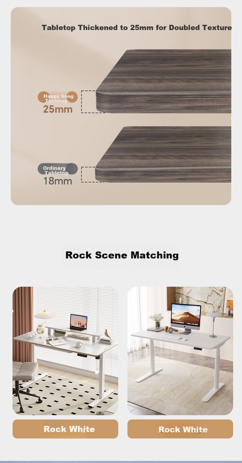 Loctek Table Top M1608 Gray Wood Grain 02, Eco-Friendly Table Top (Table Top Only) 6