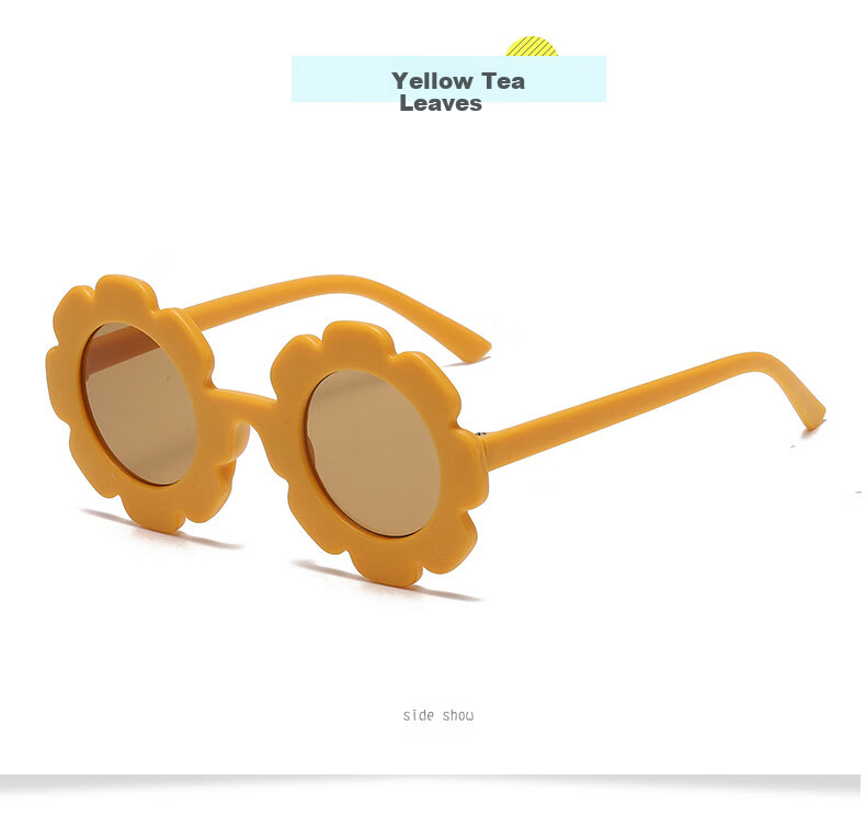 DRATRA Children's Sunglasses, Baby Sunglasses for Boys And Girls, Kids' UV Protection, Sun-Shading, Fashionable Cartoon Cute Trendy Floral Summer Style 5