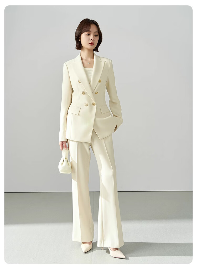 Bodexiaojie Women's High-End Suit Set for Commuting, Interviews, Professional Wear, Wrinkle-Resistant Business Blazer for Petite Figures 2