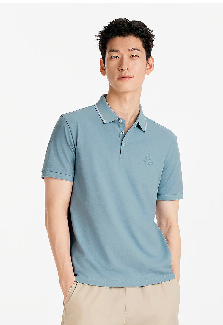 Semir Cool-Feeling Antibacterial | Men's Polo Shirt, Summer Business Short Sleeve, Embroidered Contrasting Collar, T-Shirt Top, Casual Dad Wear 11