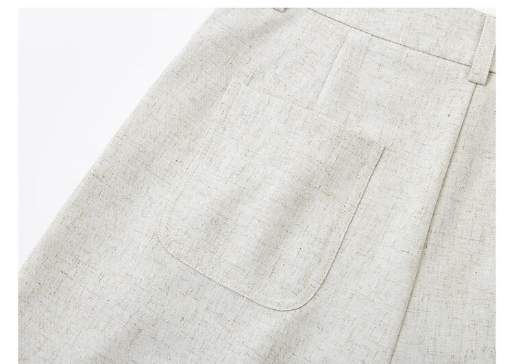 Dme [Containing High-End Linen] Spring Loose-Fitting Commuter Insert Waist Long Pants, Concealing Body, Easy to Match Women's Casual Pants 17