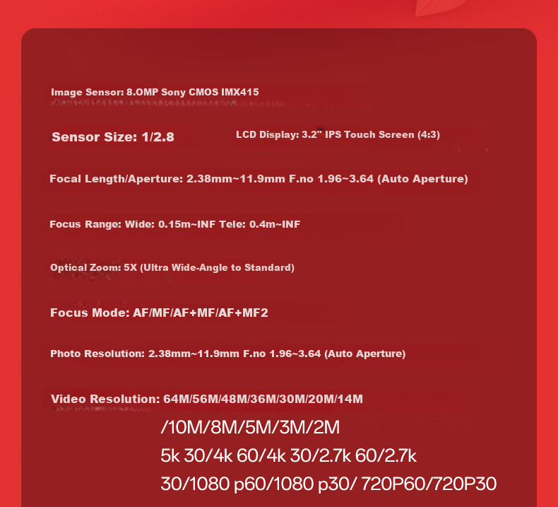 ORDRO 5K Optical Zoom Digital Camera with Intelligent Beauty CCD, Mirrorless Camera for Live Streaming, Vlog, Entry-Level Precise Focus, Student Video Recording, DSLR Camera, Compact And Portable 29