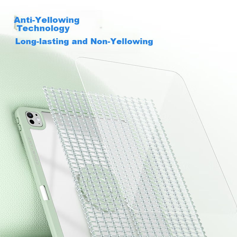 COOLSTART IPad 12/11/10 Generation Support Case, 2025 A16 Protective Cover, Shockproof Full Coverage with Rotating Stand, 10.9/11 Inch, Mint Gree