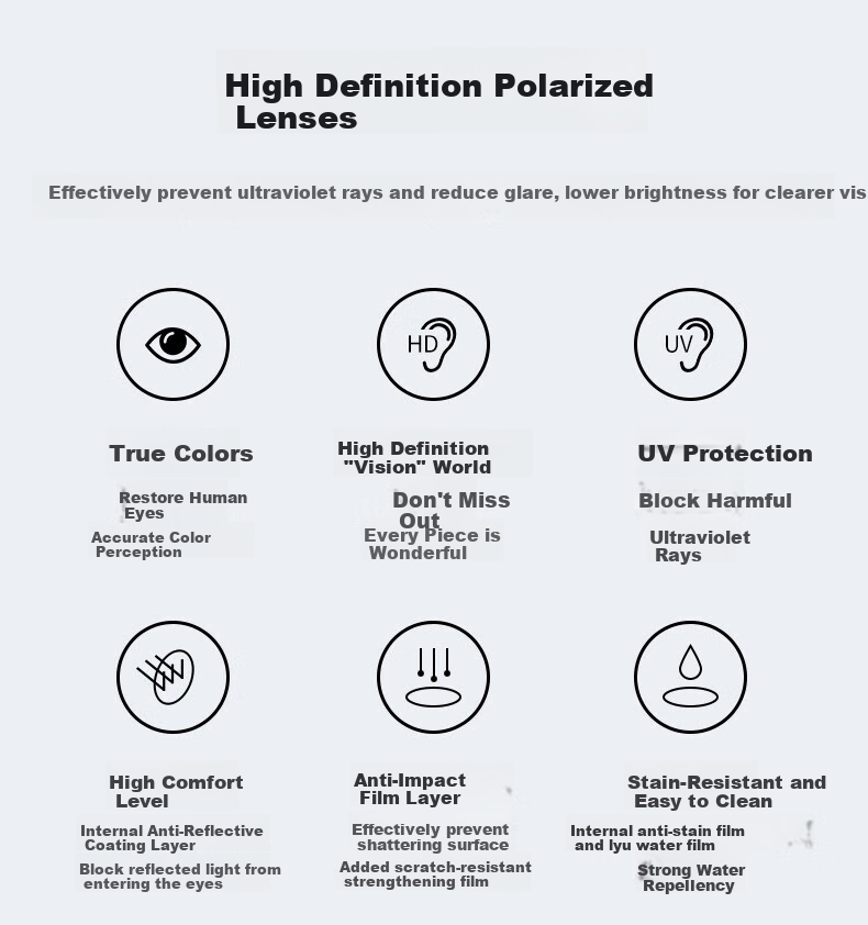 Chuangguo 2026 New Polarized Sunglasses for Men, UV Protection, Anti-Glare, Driving Glasses for Nearsightedness, High-Definition Sunglasses 18