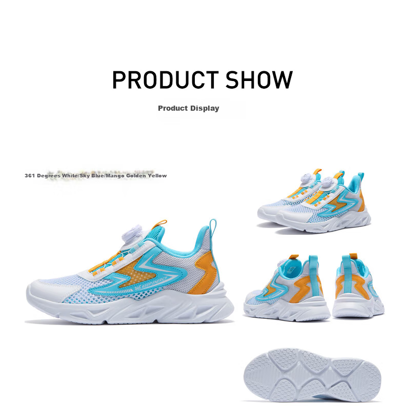 361° Children's Shoes, Kids' Running Shoes Summer, Boys And Girls 3-14 Years Old, Large Mesh Rotary Knob Running Shoes, Pink 36 32