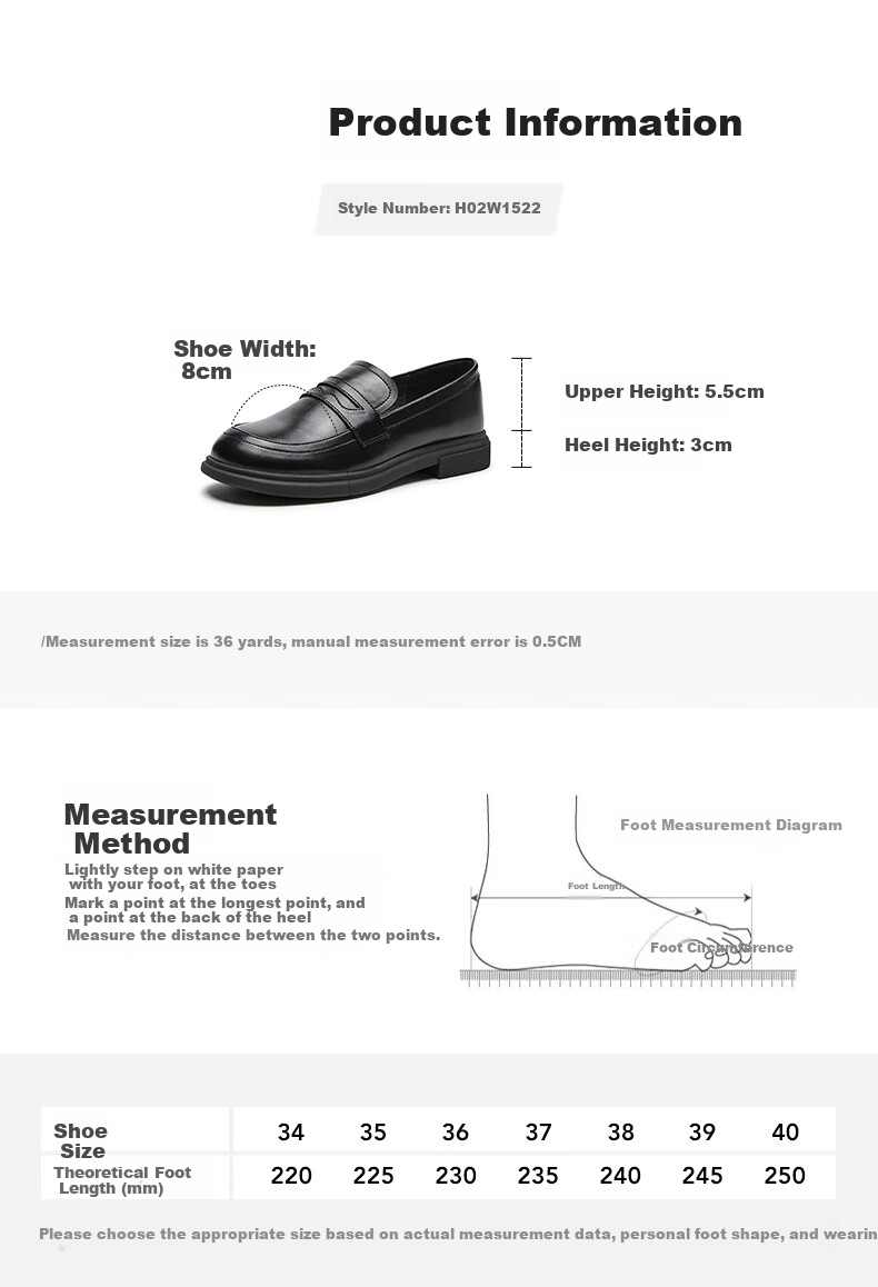 Hotwind Black Loafers for Women, New Classic Soft-Soled Black Flats, Retro British Style Leather Shoes, Women's Footwear 9