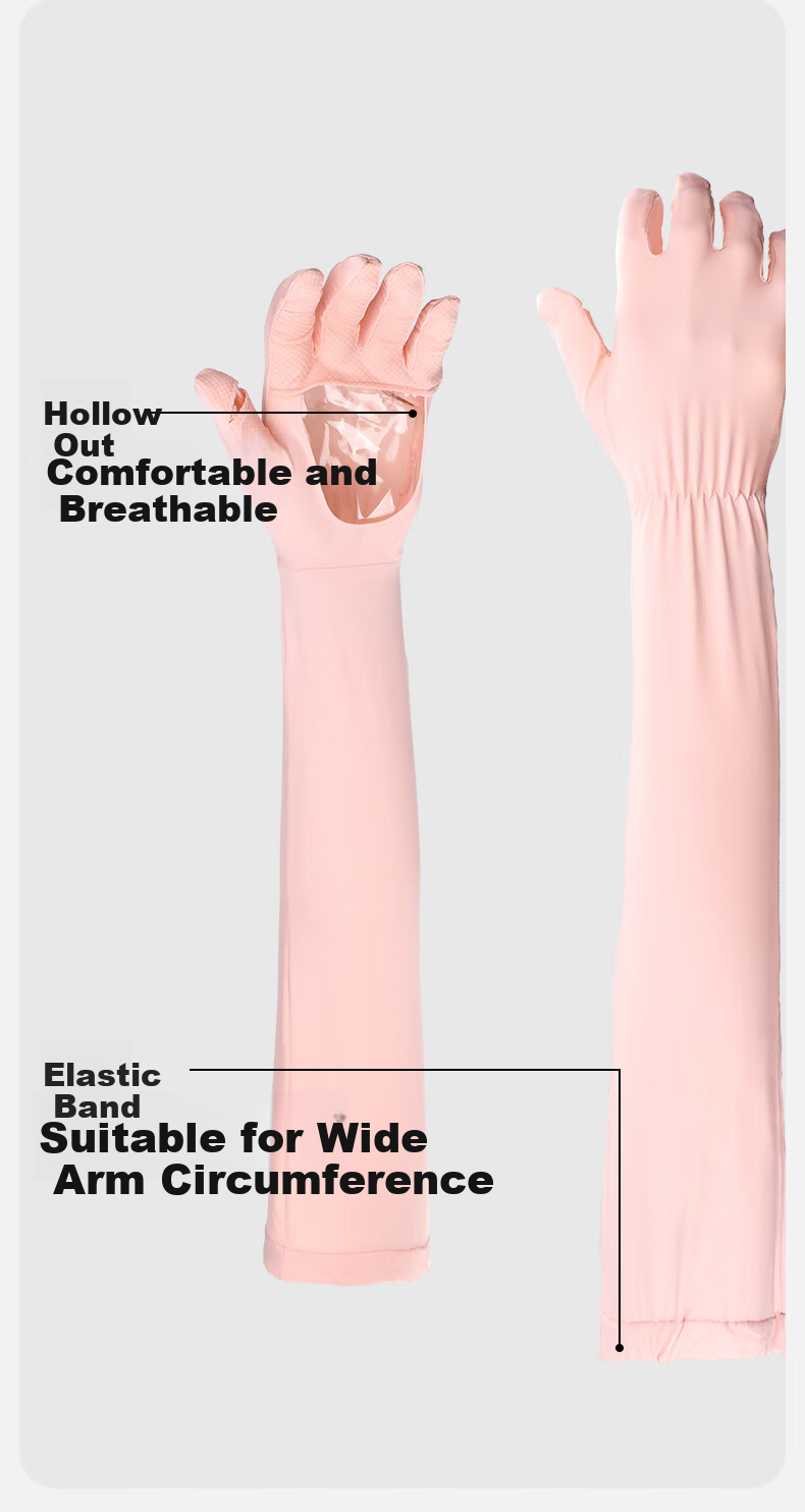 Kenmont Outdoor Sun Protection Gloves for Women, Spring And Summer Thin Arm Sleeves, UV Protection Driving Long Gloves Km-3793 11