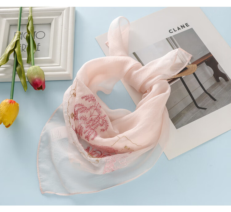Shanghai Story Silk Protective Face Shield Women Summer Sun Protection Mulberry Silk Embroidered Sunshade Mask Veil Neck Guard Mother's Day Birthday Gift 19