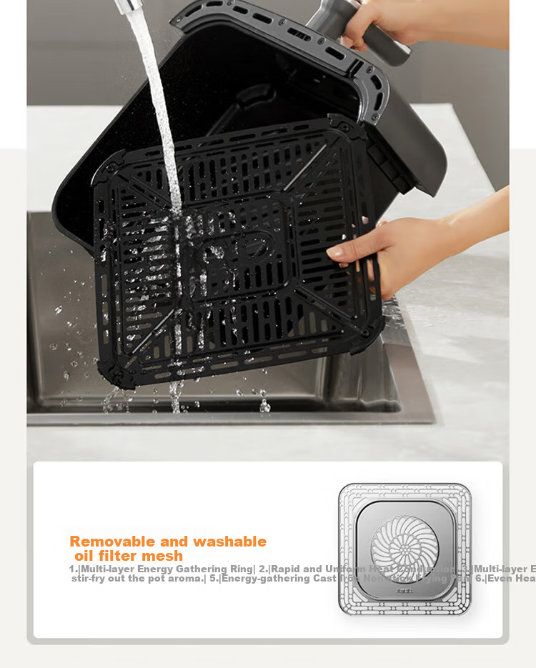 Joyoung Home 8L Air Fryer with No-Flip Design, Air Roasting Machine, All-Metal 3D Interior, Water-Filling Compartment, Oil-Free Low-Fat Electric Fryer KL80-V589 41