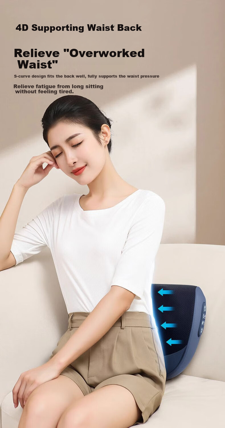 AUX Cervical Spine And Lumbar Massage Pillow GL89 Gift Box Set Shoulder Leg Back Kneading Hot Compress Waist Pain Relief Massage Device Mid-Autumn Festival Gift 7