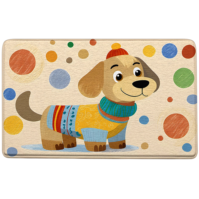 DeXi Bathroom Mat, Washroom Floor Mat, Cartoon Fun Toilet Mat, Bath Mat for Entrance, Absorbent Floor Mat, 50x80cm