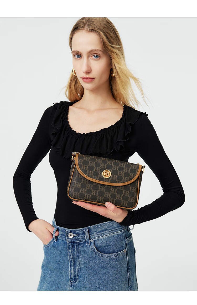 HR Handbag, Women's Printed Chain Bag, Shoulder Crossbody Bag, Versatile Casual Phone Bag, Birthday Gift for Wome 2