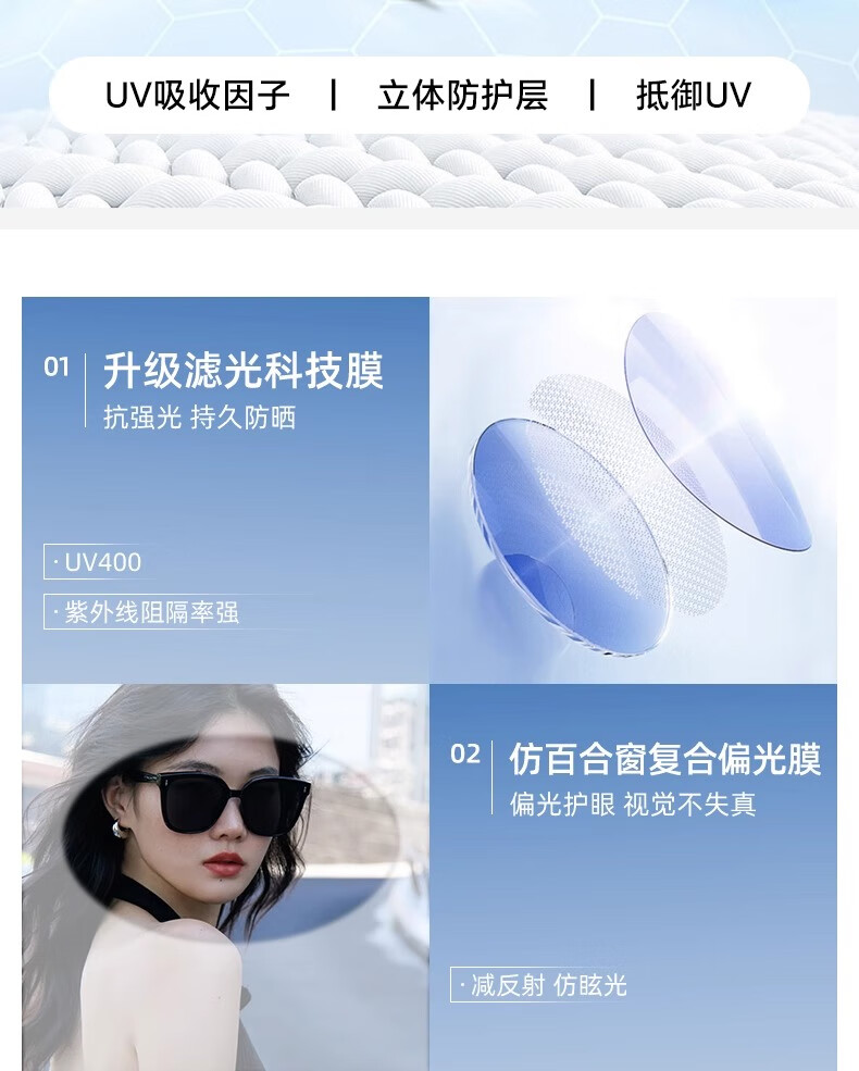 FENCHI GM Sunglasses for Women, 2025 Summer High-End Ins Style Men's Sunglasses, Black Frame with Gray Lenses [High-Definition Version], Qixi Festival 5