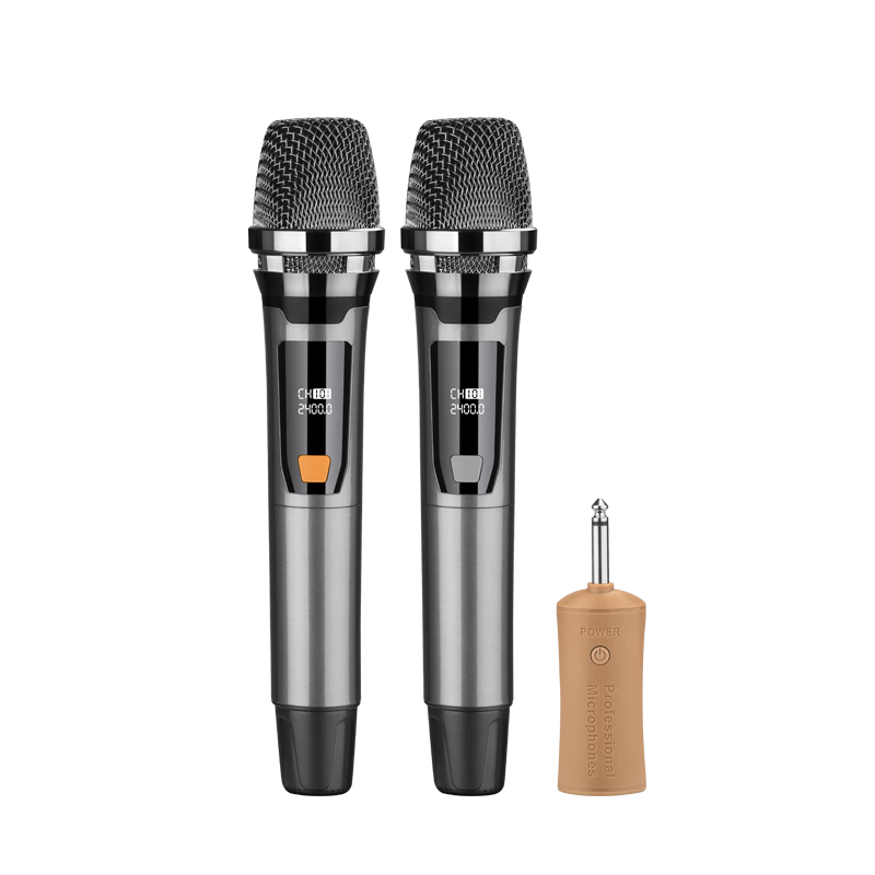LeshiTV L2 Rechargeable Wireless Microphone System for Home KTV, Singing, Stage Hosting, Lecturing, Karaoke, Meetings, with Speakers And Amplifier, Universal Microphone with Two Mics