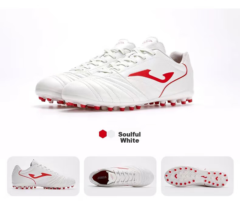 JOMA Kangaroo Leather Soccer Shoes Adult Youth Kids MG Studs Professional Match Football Training Shoes Water Blue/White 38 13