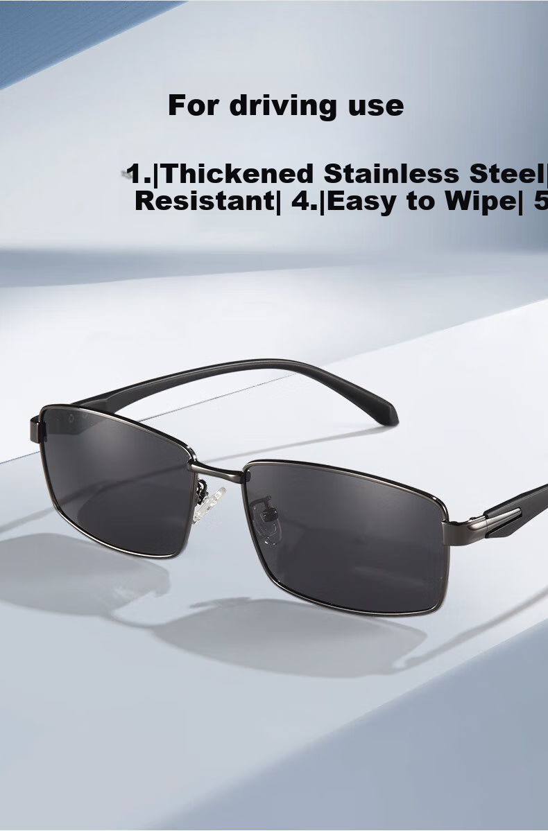 Chuangguo 2026 New Polarized Sunglasses for Men, UV Protection, Anti-Glare, Driving Glasses for Nearsightedness, High-Definition Sunglasses 12