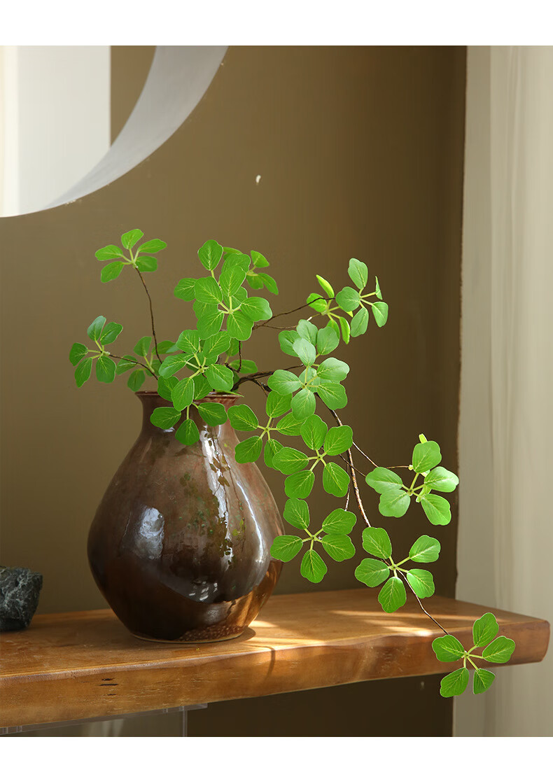 Fanyejia Artificial Green Plant with Realistic Monstera Leaves, Zen-Inspired Artificial Flowers for Indoor Living Room, Entryway Decoration, And Home Decor Ornament 7