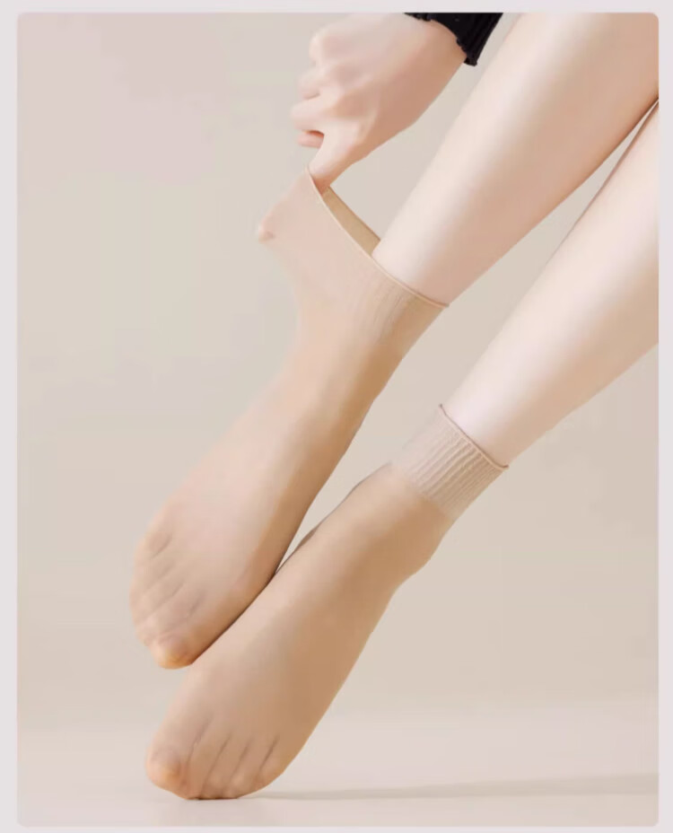 Urban Beauty Women's Spring Summer New Ultra-thin Cotton Bottom Anti-slip Sweat-absorbent Non-slip Loose Top Invisible Mid-calf Socks 12