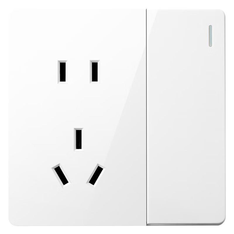 BULL Surface-Mounted Large Panel Switch Socket, G59 Series, 10A Single Switch Double Control Five-Hole with Switch Socket, G59E334