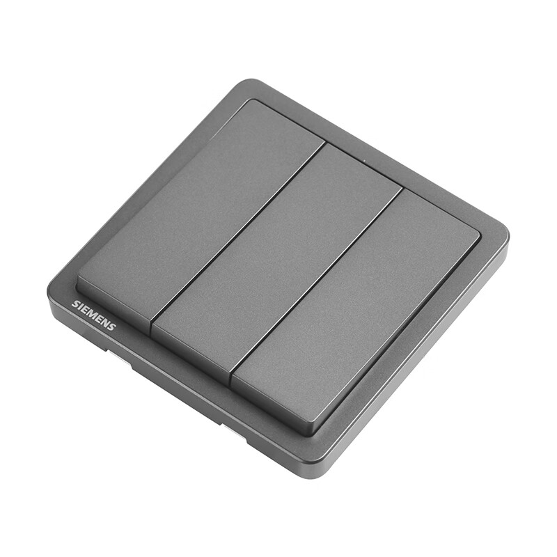 SIEMENS Выключатель тройной одинарный Zhi Dian Dark Gray Silver 5TA14313NC07