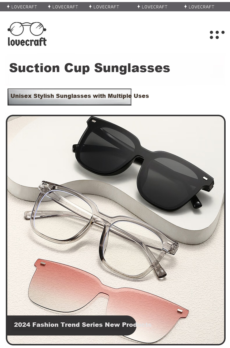 LOVECRAFT Myopia-Specific Sunglasses Clip-On for Men And Women, Driving-Specific Polarized Clip-On - Black Frame with Gray Lenses, UV Protectio 22