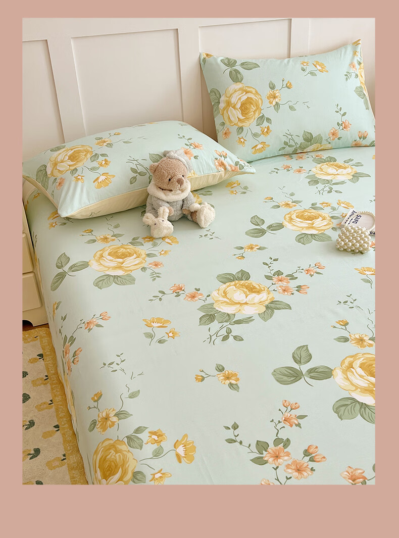Hongdou Pure Cotton Bed Sheet Single Piece, 100% Xinjiang Cotton, Thick Bed Cover for Student Dormitory, 160*230cm, Duoma 2