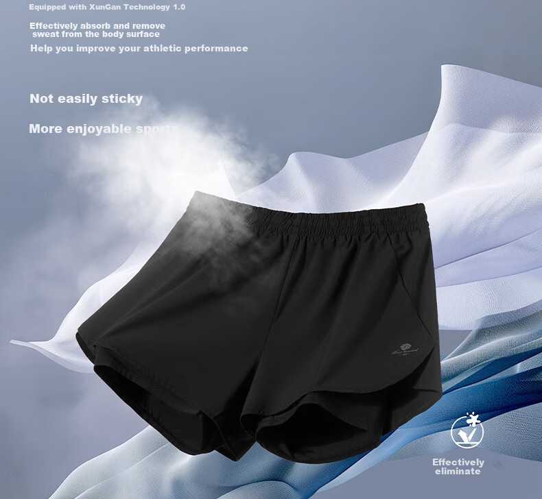 361° Women's Sports Shorts Spring Summer Sun Protection Quick-Dry Running Fitness Cooling Loose Lined Pants 662624702H-3 6