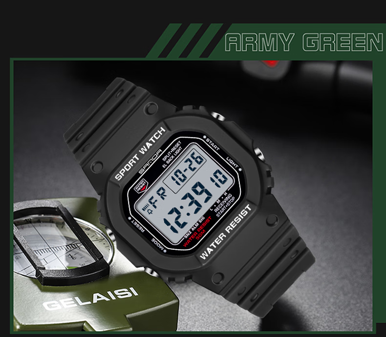 AELVO Electronic Watch, for Middle And High School Students, Teenagers, Boys' Birthday Gift, Sports Bracelet, for Ages 12-14 13