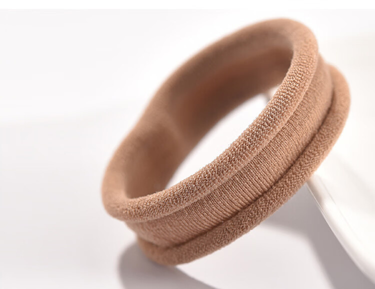 Meifuyu Seamless Hair Ties, Black, 50 Pieces, Nylon, Highly Elastic Rubber Bands, Hair Ties, MF8074 16